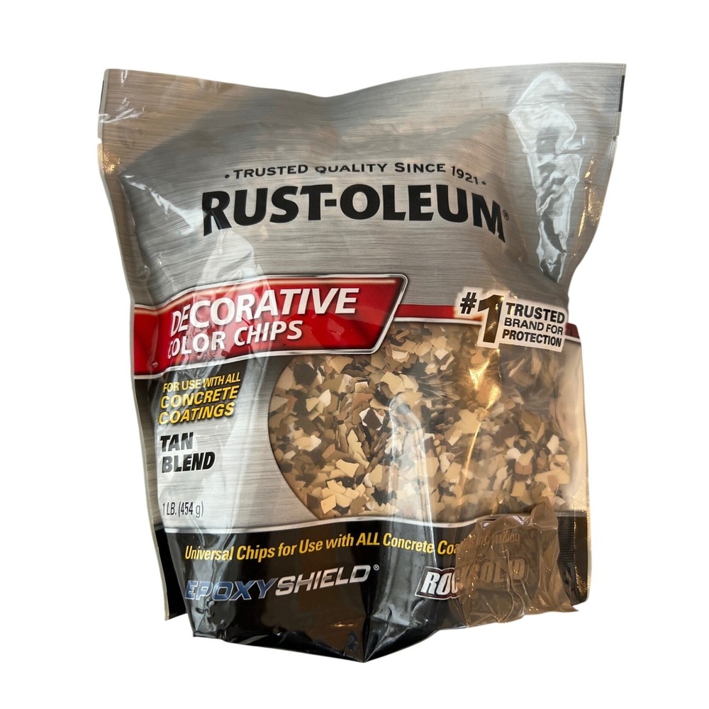 Rust-Oleum Decorative Color Chips Tan Blend 1lb Concrete Floor Coating 301357